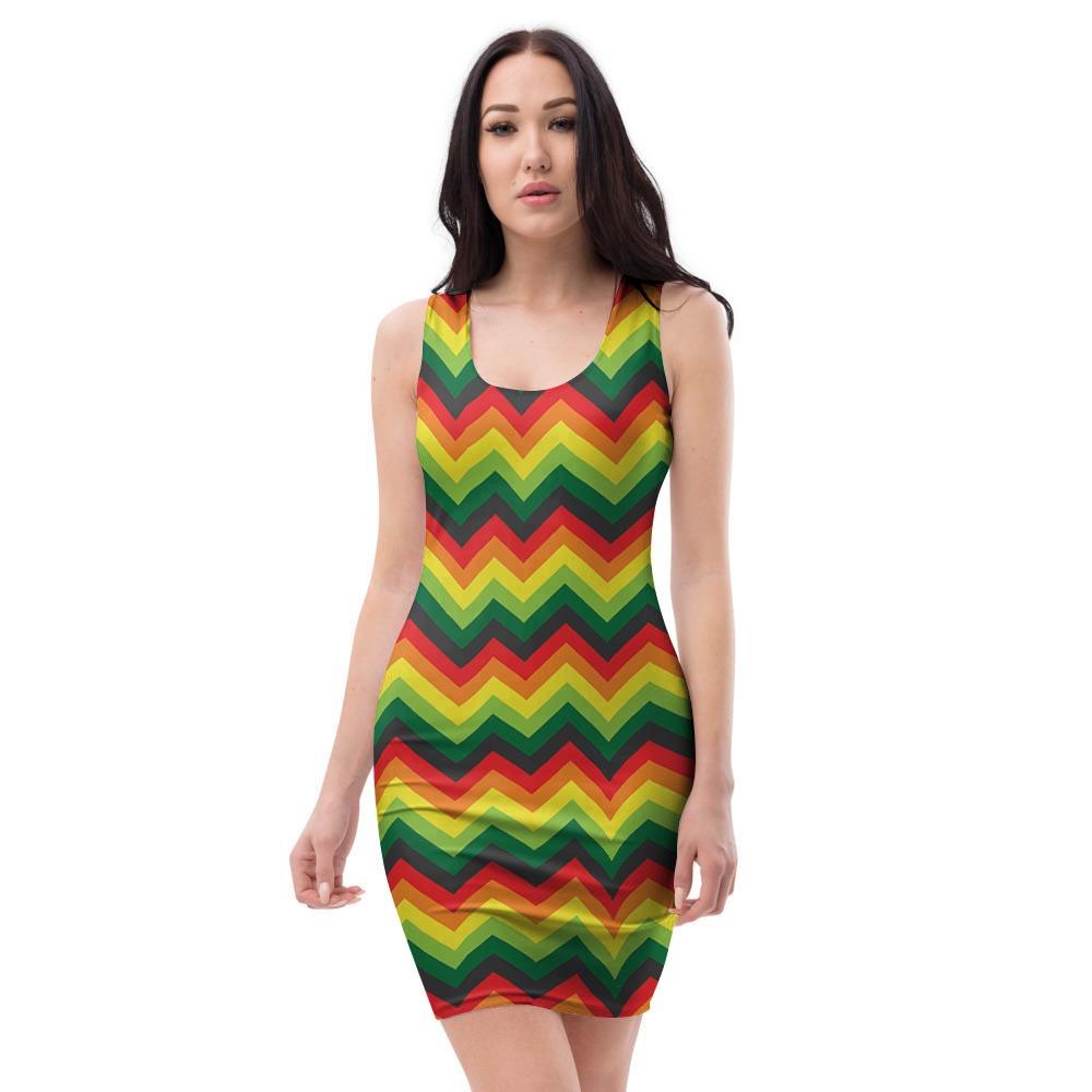 Rasta Jamaica Reggae Bodycon Dress-grizzshop