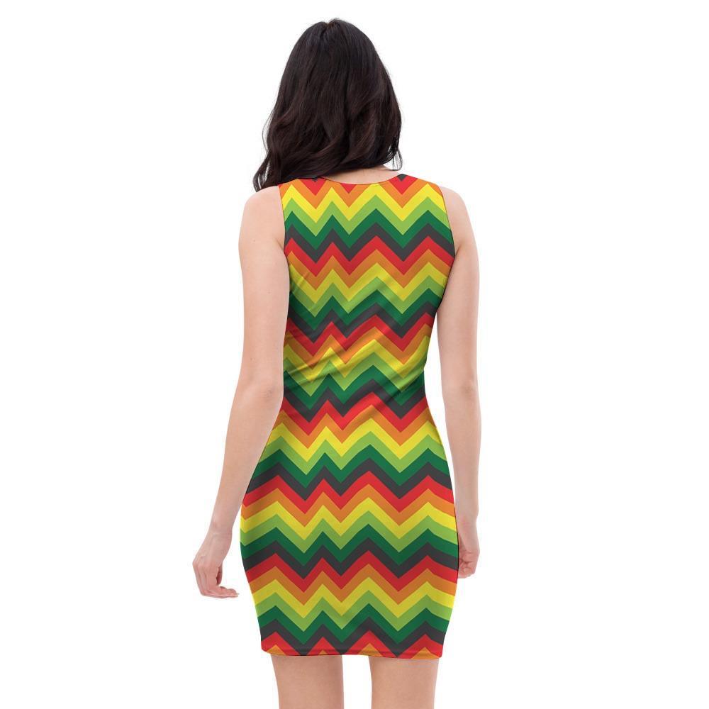 Rasta Jamaica Reggae Bodycon Dress-grizzshop
