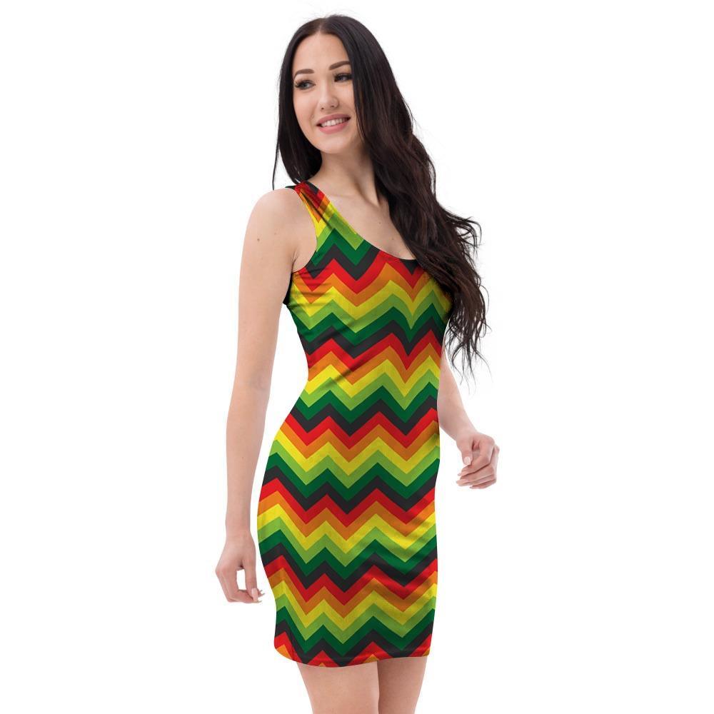 Rasta Jamaica Reggae Bodycon Dress-grizzshop
