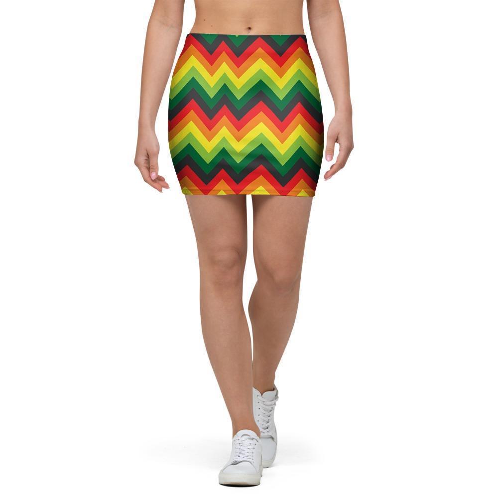 Rasta Jamaica Reggae Mini Skirt-grizzshop