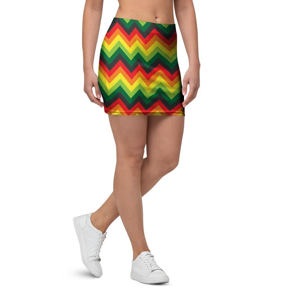 Rasta Jamaica Reggae Mini Skirt-grizzshop