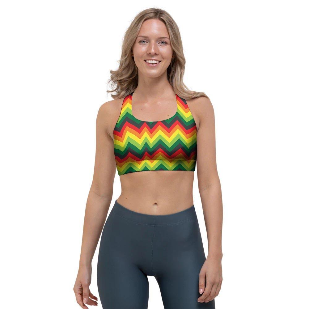 Rasta Jamaica Reggae Sports Bra-grizzshop