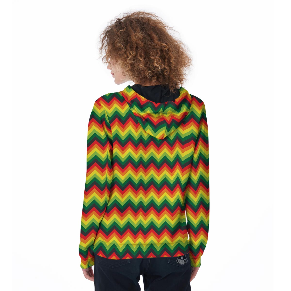 Rasta Jamaica Reggae Women's Zip Up Hoodie-grizzshop