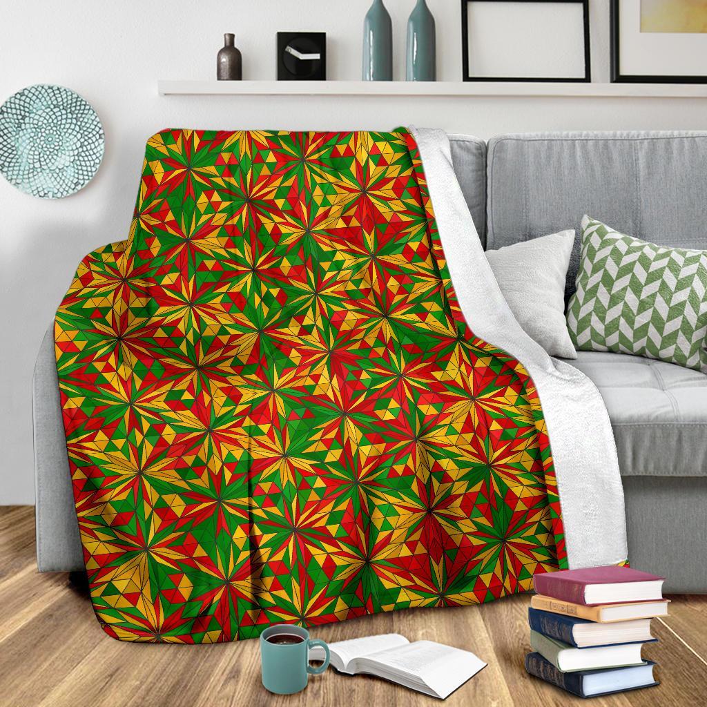 Rasta Reggae Pattern Print Blanket-grizzshop