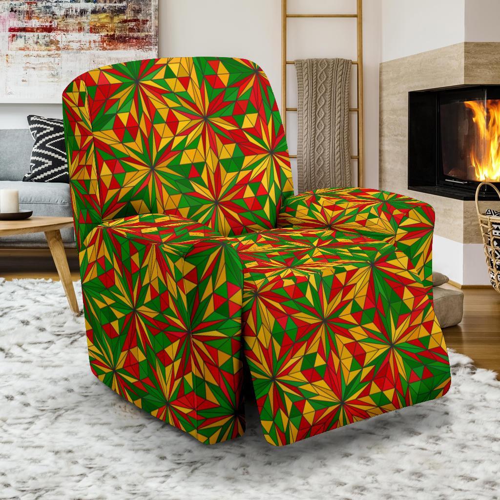 Rasta Reggae Pattern Print Recliner Cover-grizzshop