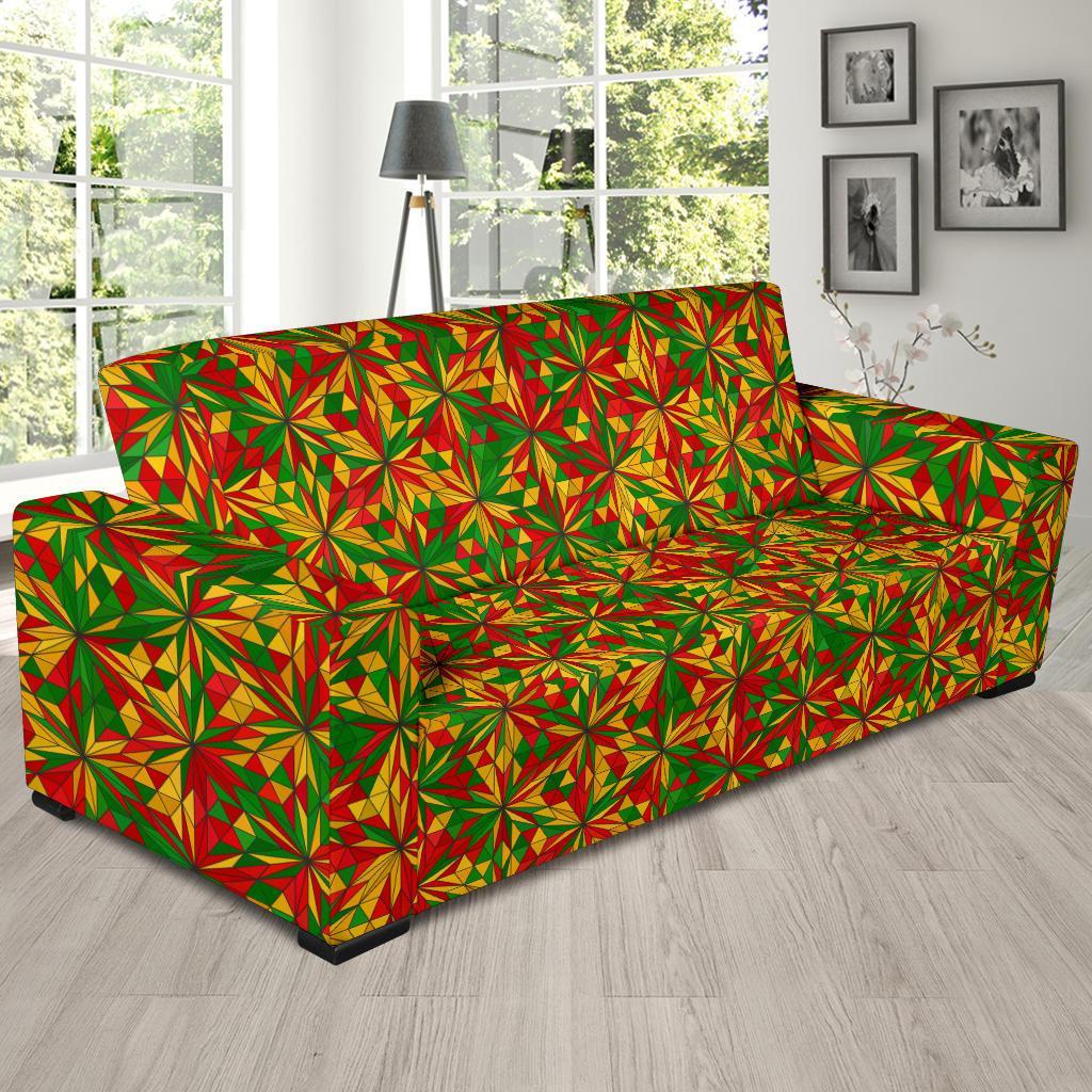 Rasta Reggae Pattern Print Sofa Covers-grizzshop