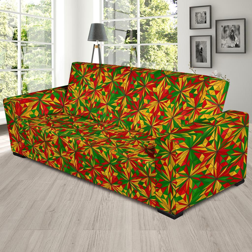 Rasta Reggae Pattern Print Sofa Covers-grizzshop