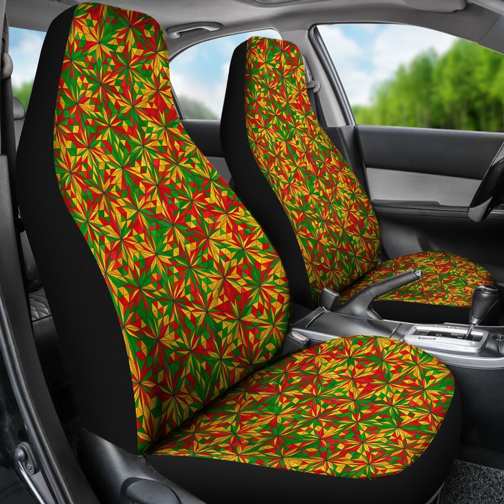 Rasta Reggae Pattern Print Universal Fit Car Seat Cove-grizzshop