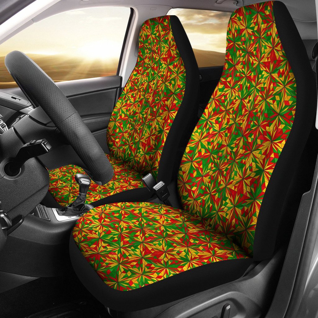 Rasta Reggae Pattern Print Universal Fit Car Seat Cove-grizzshop