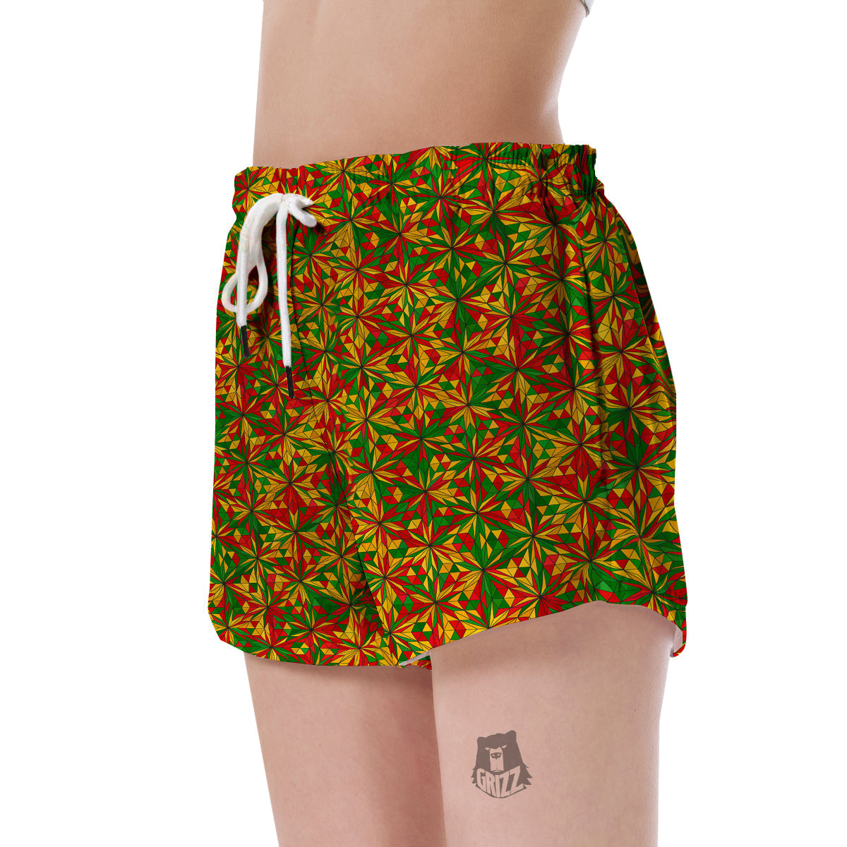 Rasta Reggae Pattern Print Women's Shorts-grizzshop