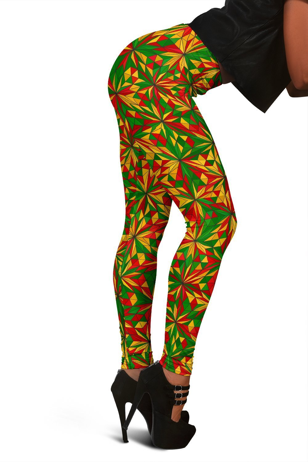 Rasta Reggae Print Pattern Women Leggings-grizzshop