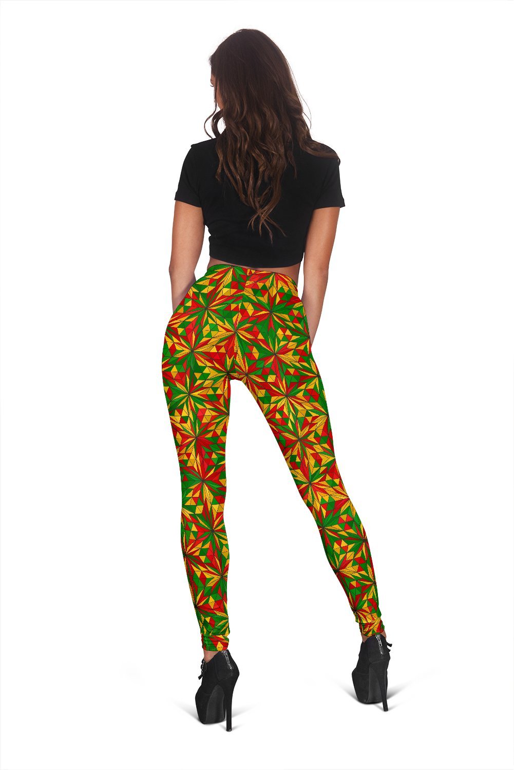 Rasta Reggae Print Pattern Women Leggings-grizzshop