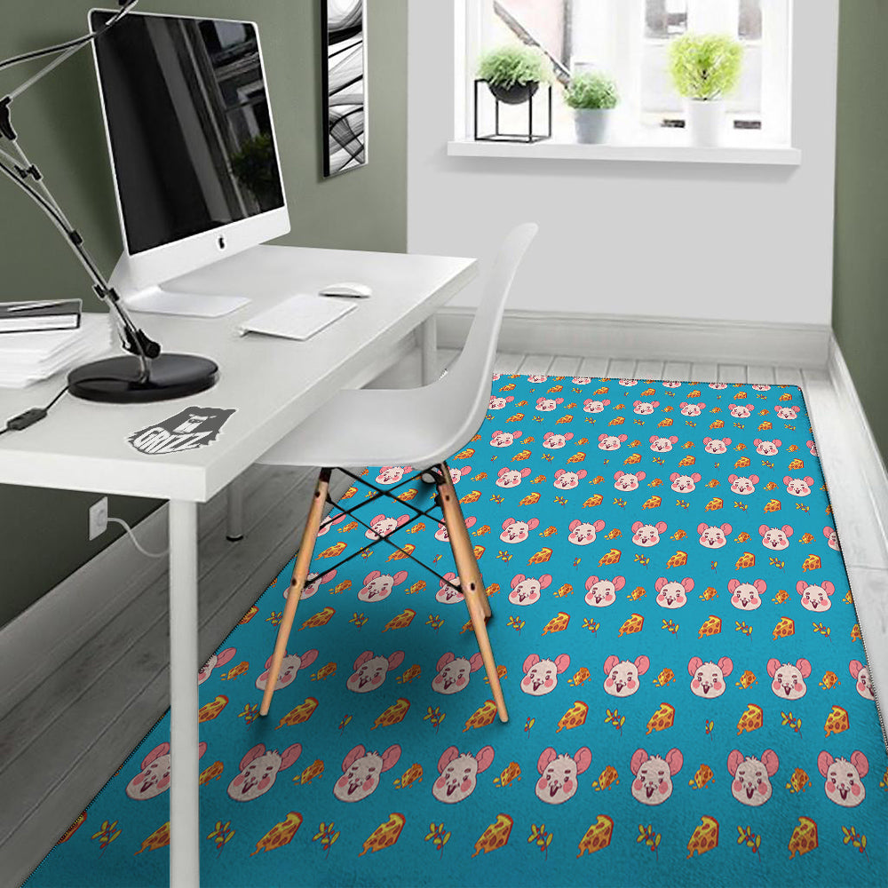 Rat Cute Print Pattern Floor Mat-grizzshop