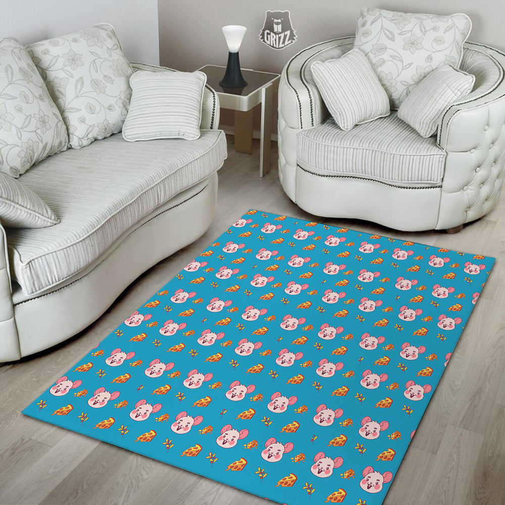 Rat Cute Print Pattern Floor Mat-grizzshop
