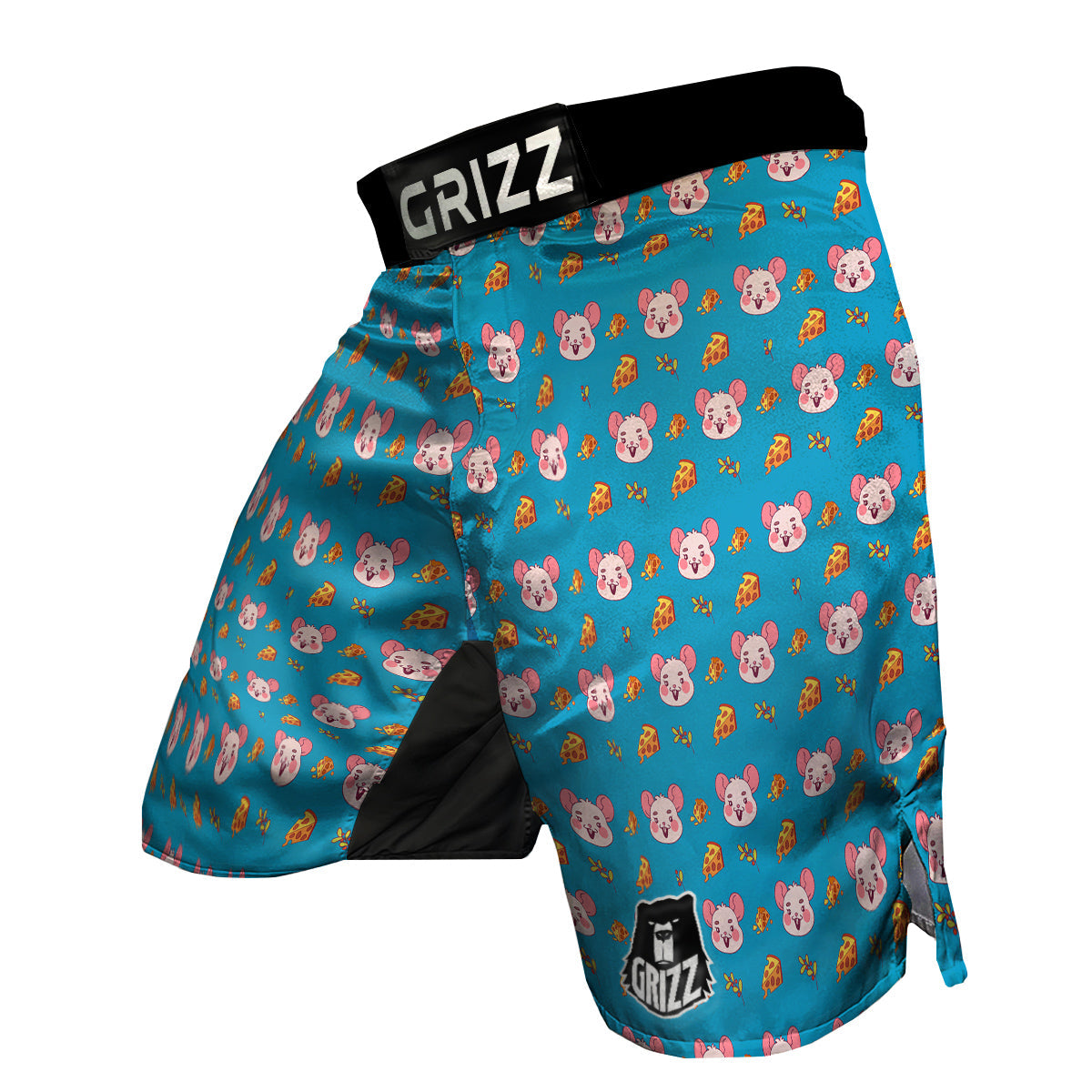 Rat Cute Print Pattern MMA Shorts-grizzshop