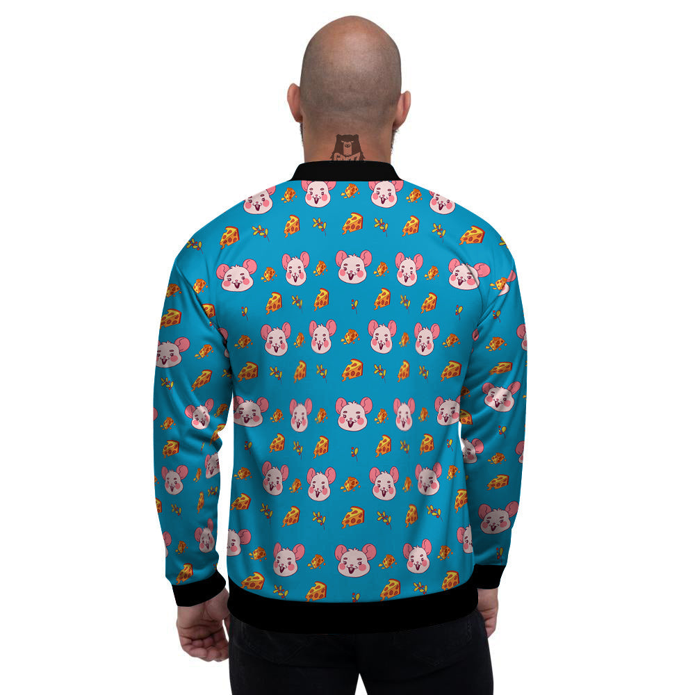 Rat Cute Print Pattern Men's Bomber Jacket-grizzshop