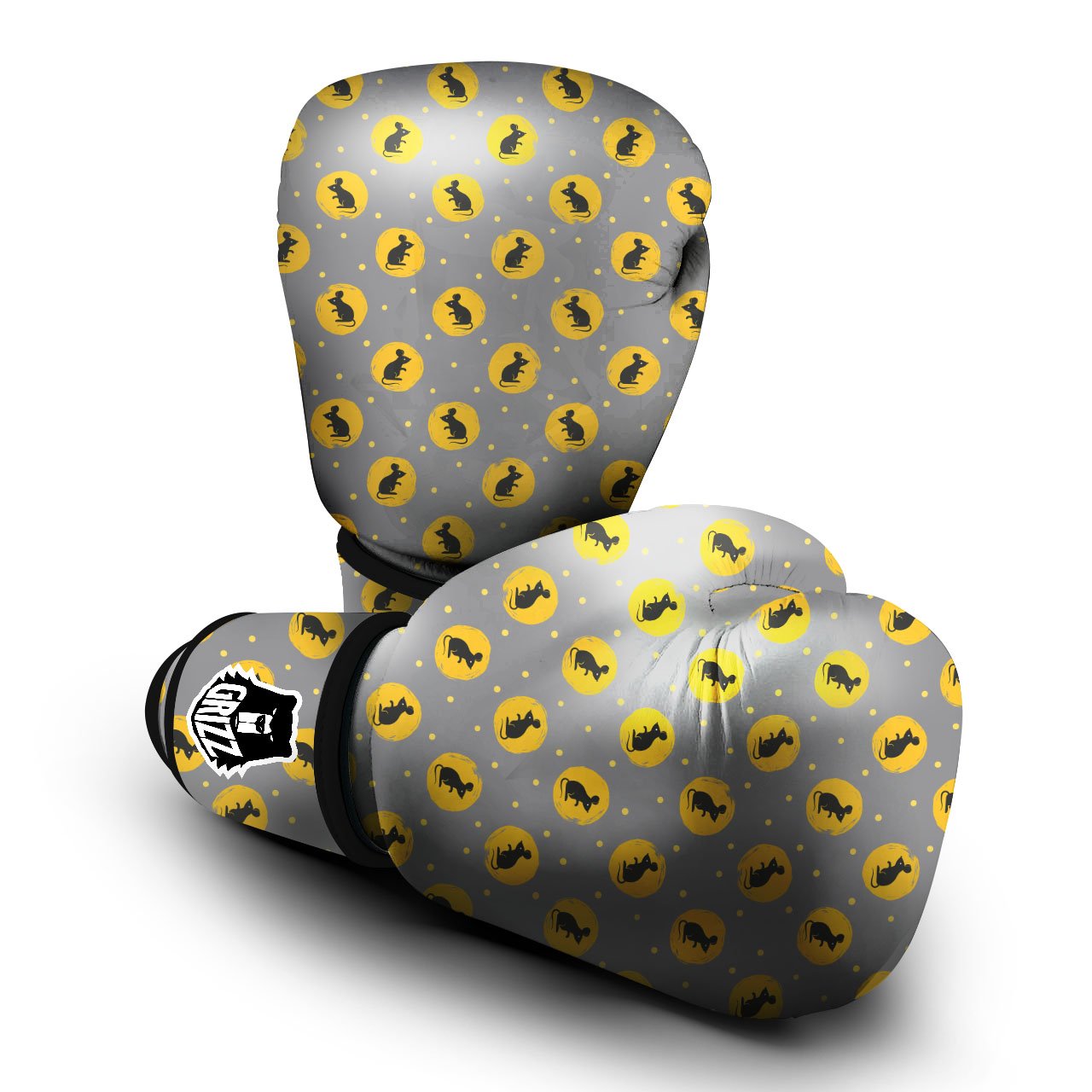 Rat Print Pattern Boxing Gloves-grizzshop