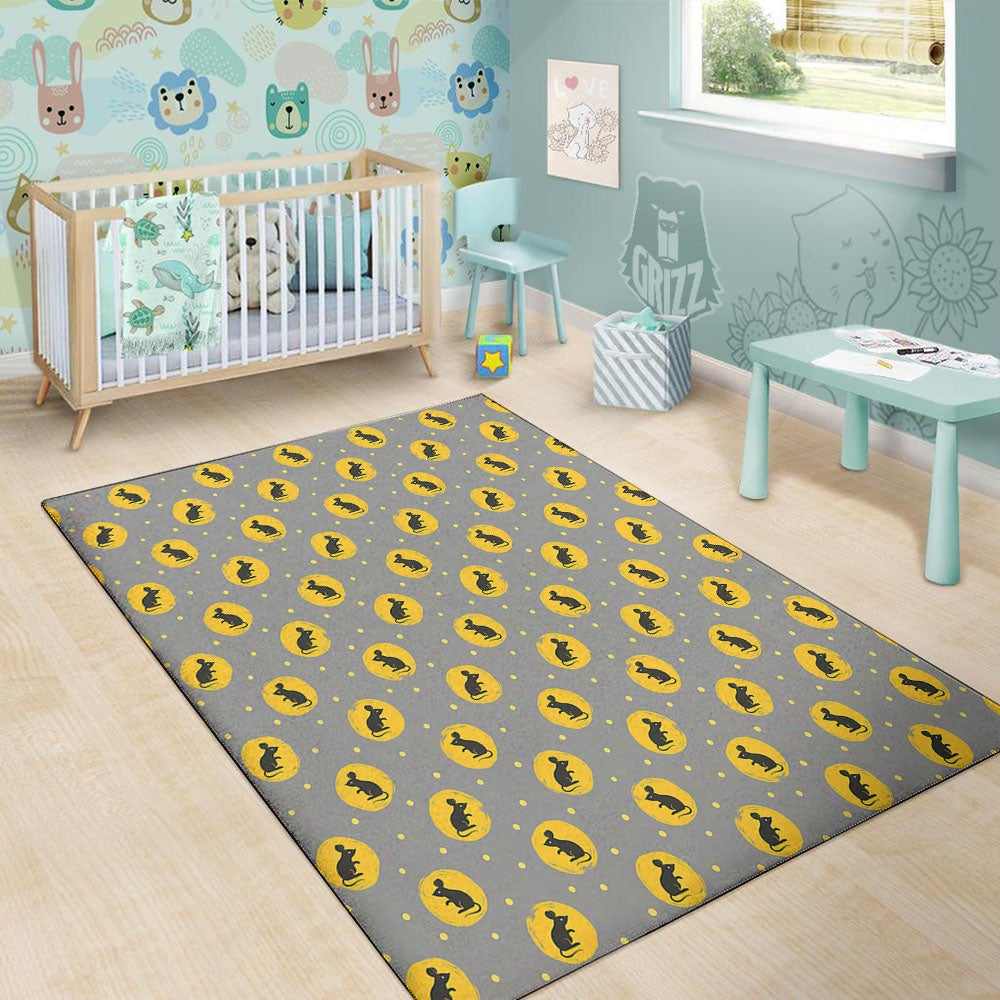 Rat Print Pattern Floor Mat-grizzshop