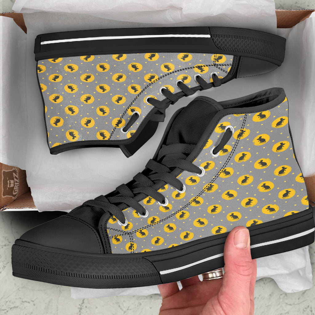 Rat Print Pattern High Top Shoes-grizzshop