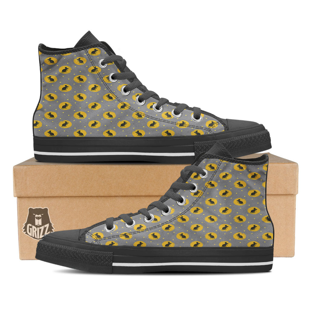 Rat Print Pattern High Top Shoes-grizzshop