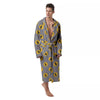 Rat Print Pattern Men's Robe-grizzshop