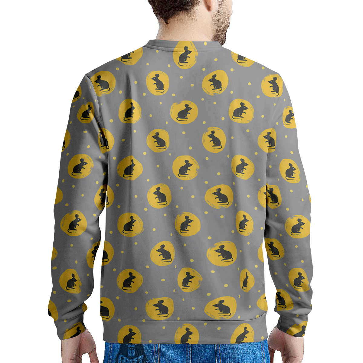 Rat Print Pattern Men's Sweatshirt-grizzshop