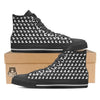 Rat White And Black Print Pattern Black High Top Shoes-grizzshop