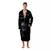 Ratsnake Rhinoceros Monochrome Print Men's Robe-grizzshop