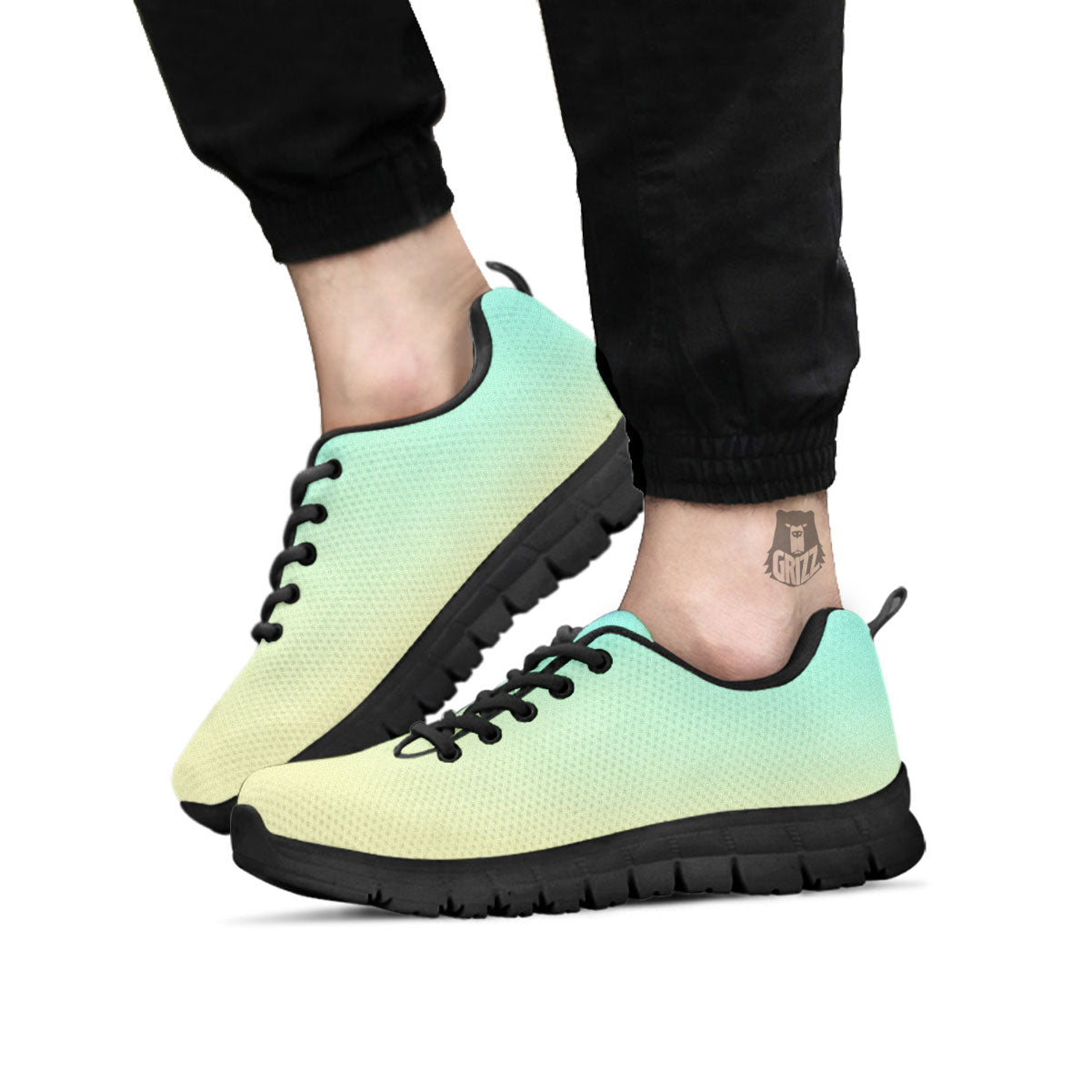 Rave Pastel Print Pattern Black Sneaker-grizzshop