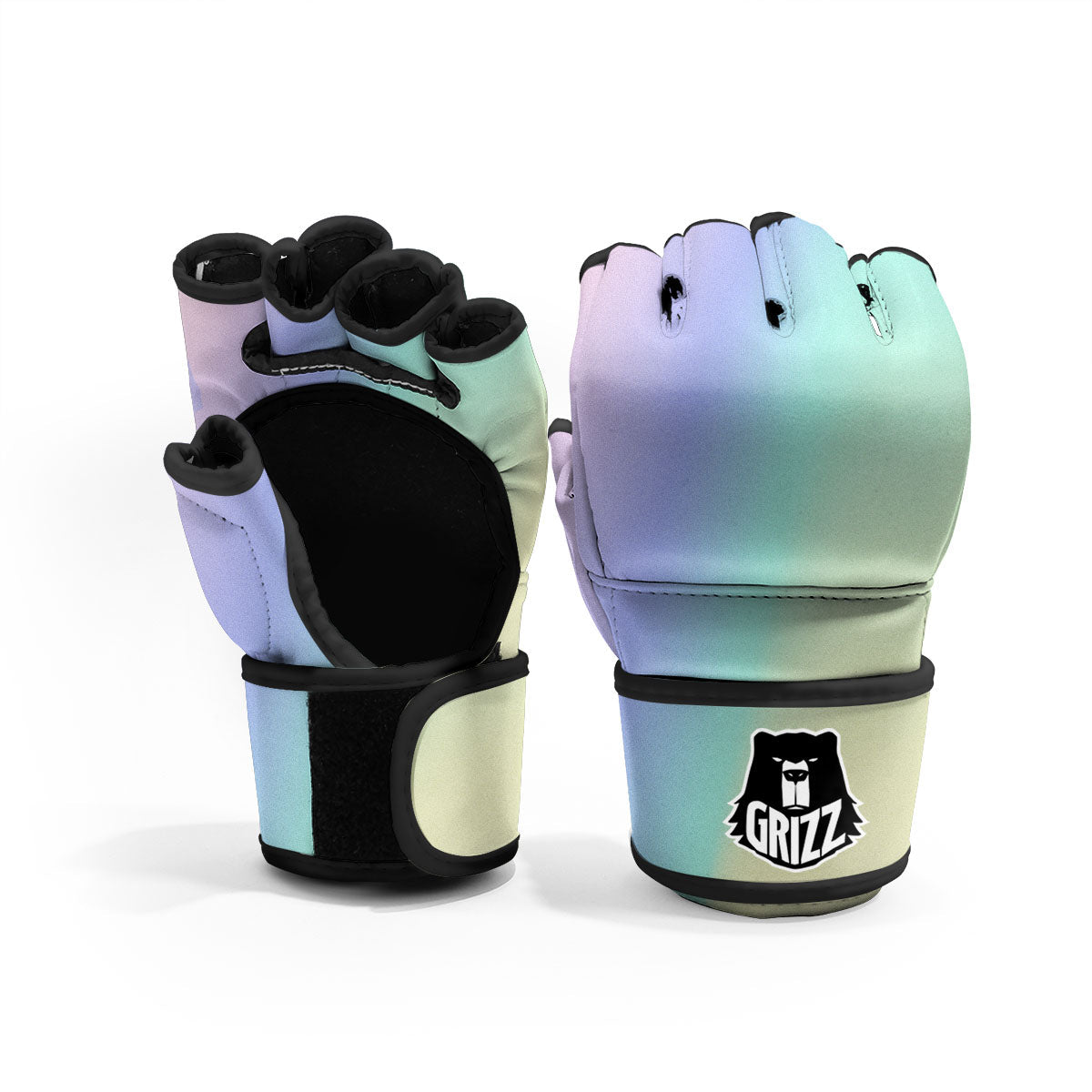 Rave Pastel Print Pattern MMA Gloves-grizzshop