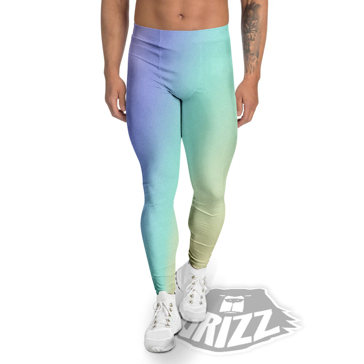 Rave Pastel Print Pattern Men's Leggings-grizzshop