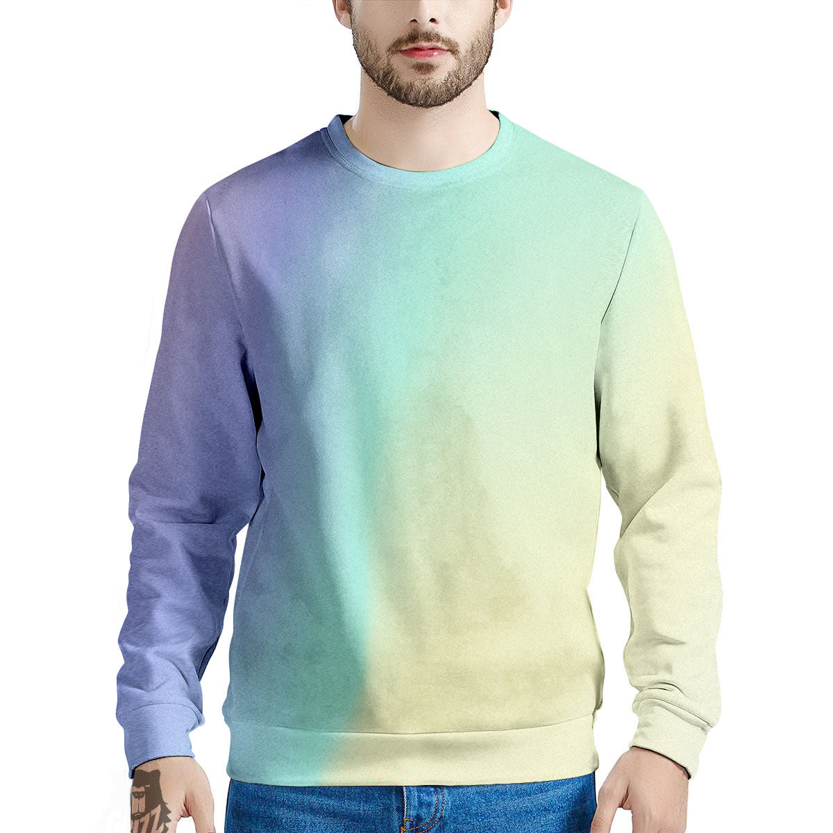 Rave Pastel Print Pattern Men's Sweatshirt-grizzshop