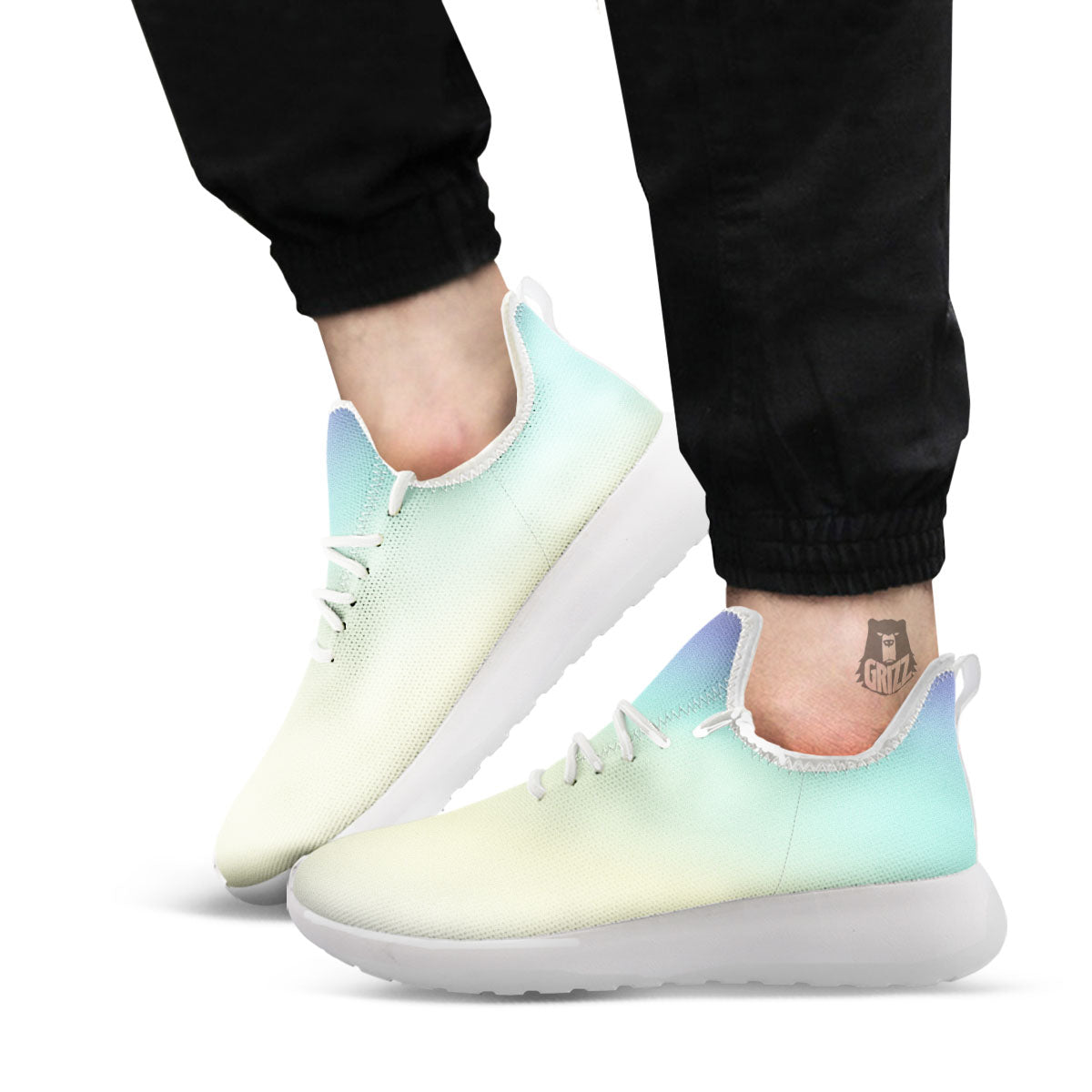 Rave Pastel Print Pattern White Athletic Shoes-grizzshop