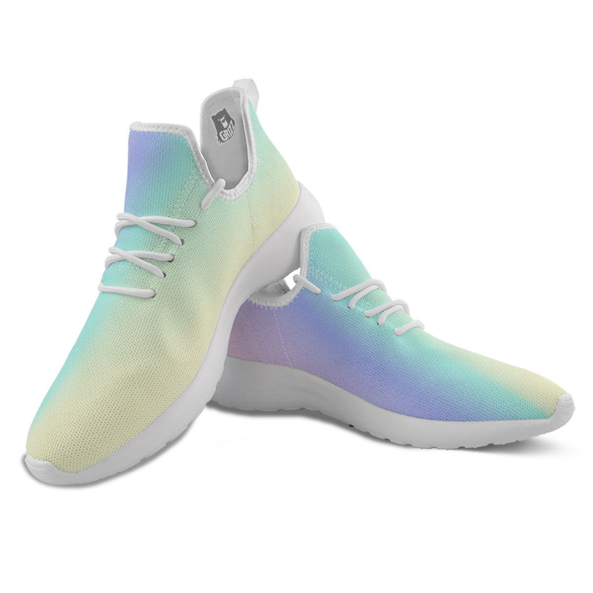 Rave Pastel Print Pattern White Athletic Shoes-grizzshop