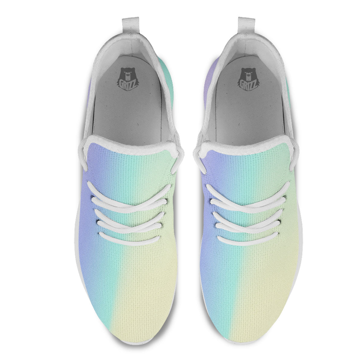 Rave Pastel Print Pattern White Athletic Shoes-grizzshop