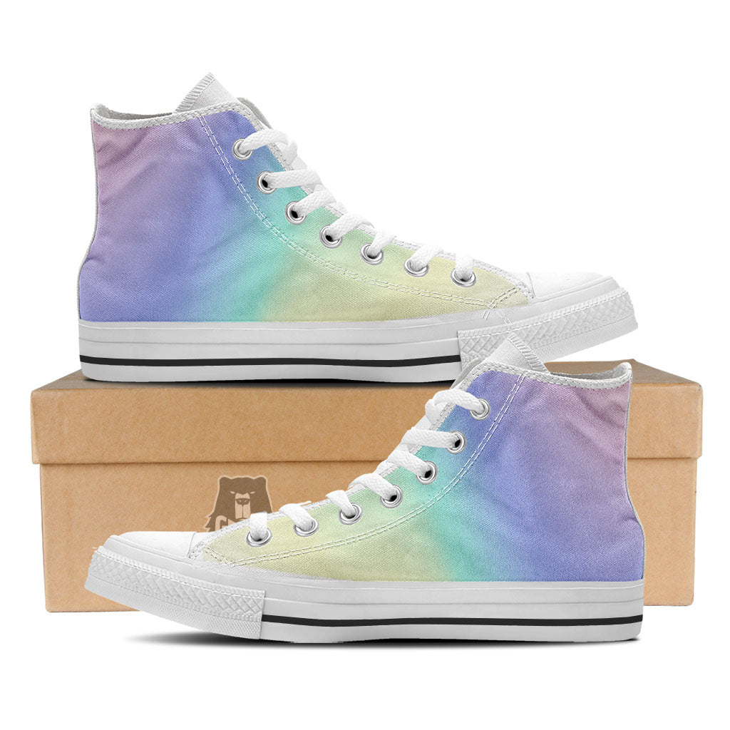 Rave Pastel Print Pattern White High Top Shoes-grizzshop