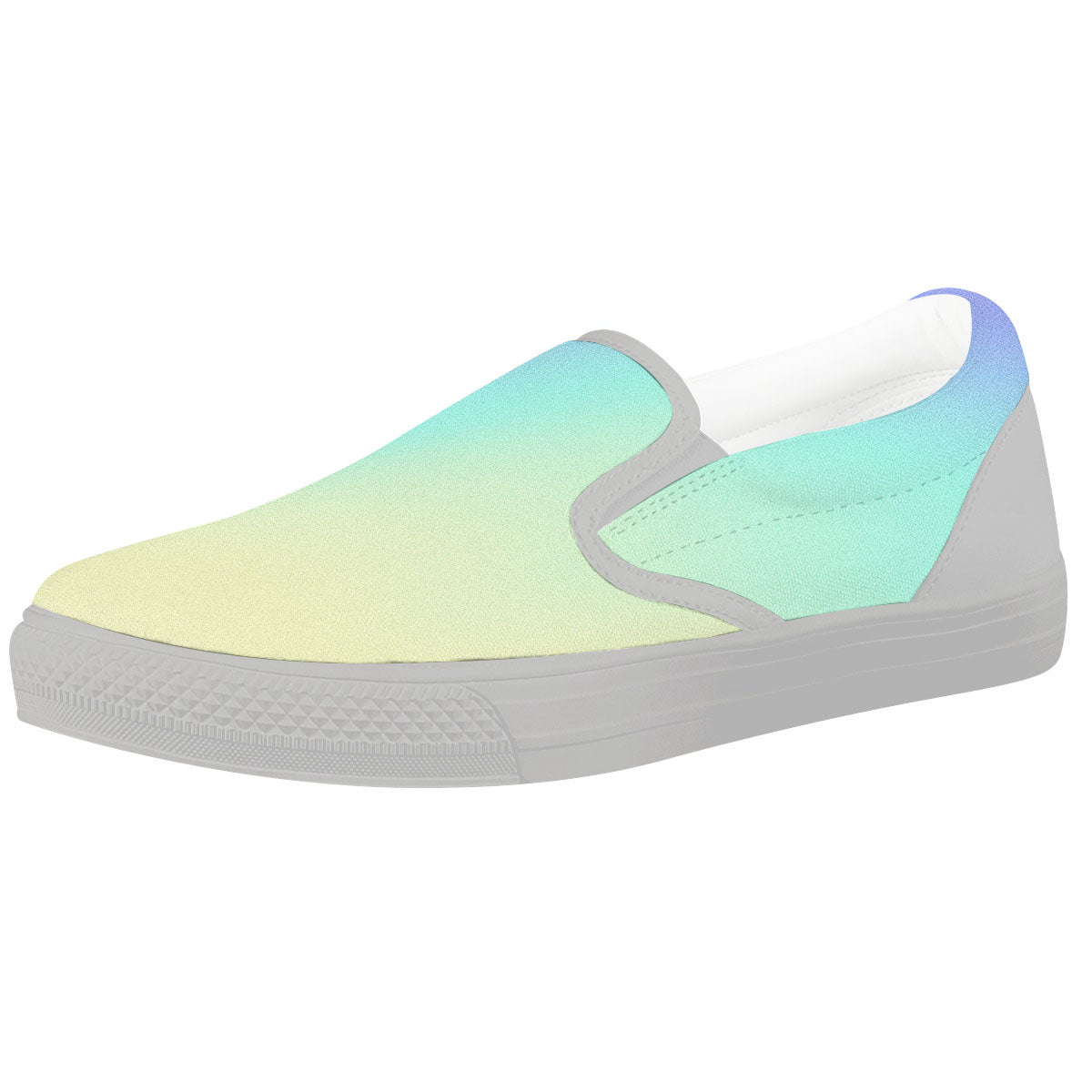 Rave Pastel Print Pattern White Slip On Shoes-grizzshop