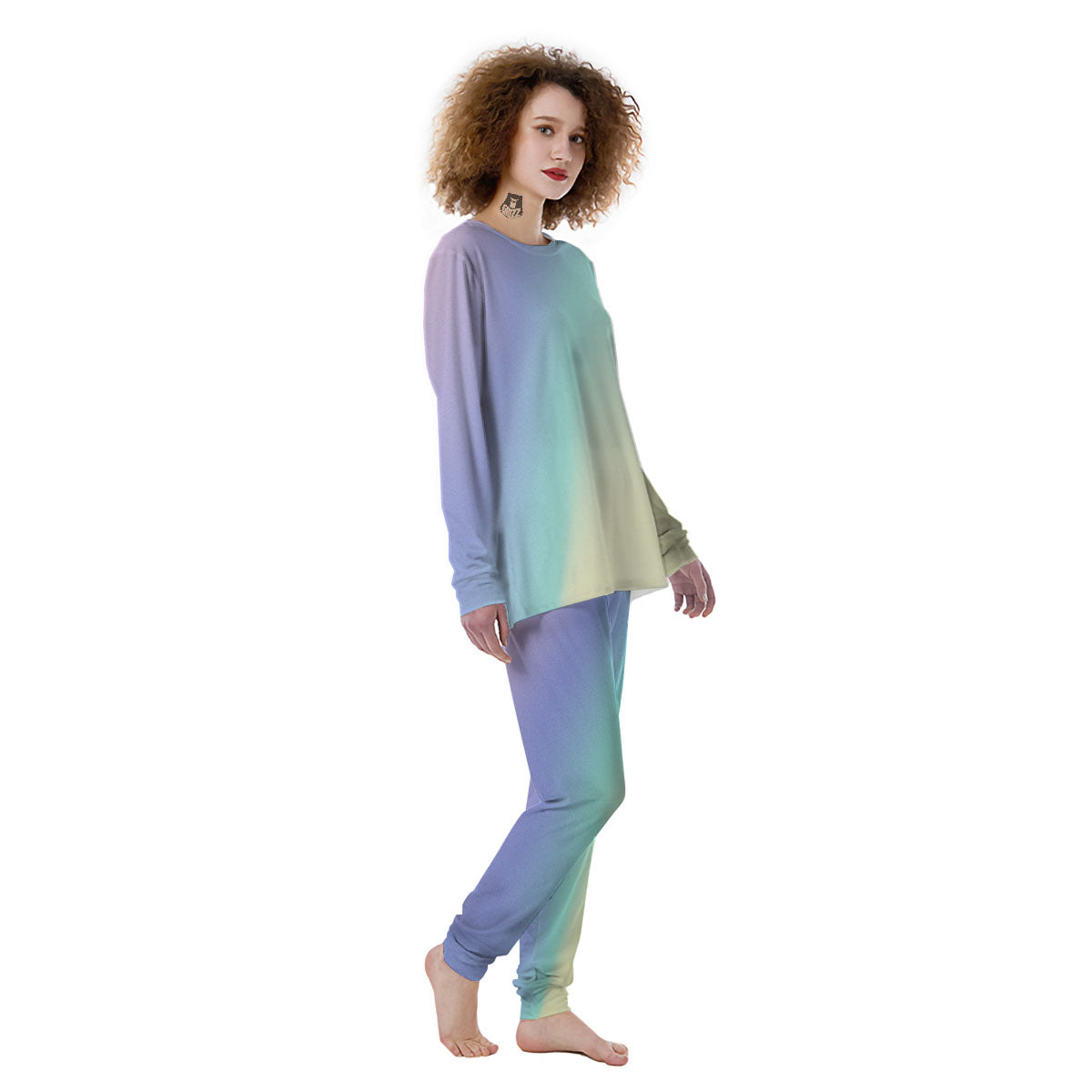 Rave Pastel Print Pattern Women's Pajamas-grizzshop