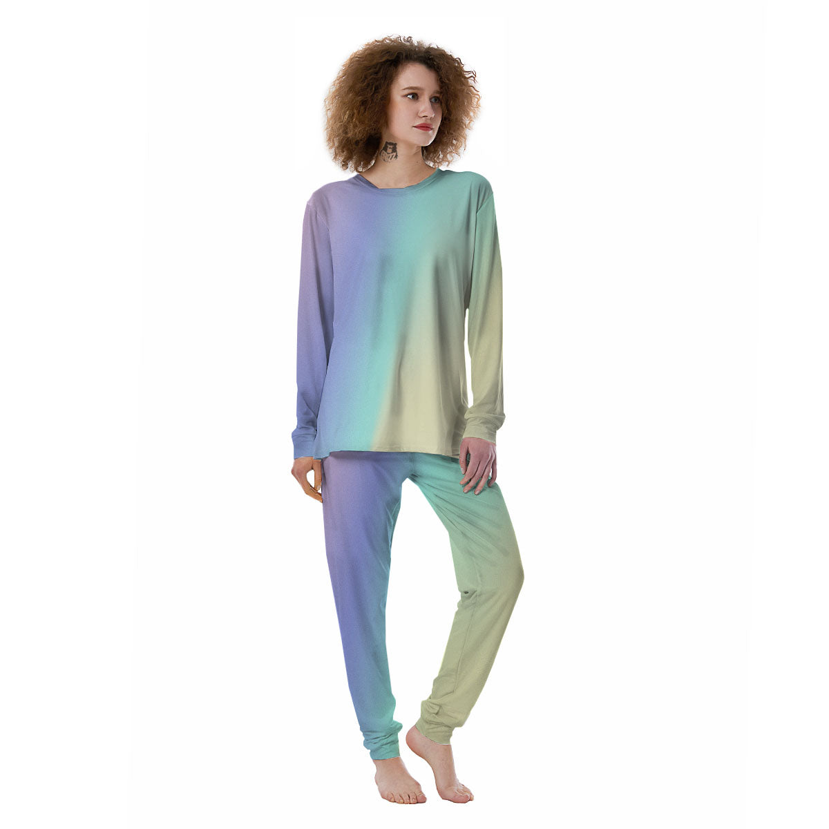Rave Pastel Print Pattern Women's Pajamas-grizzshop