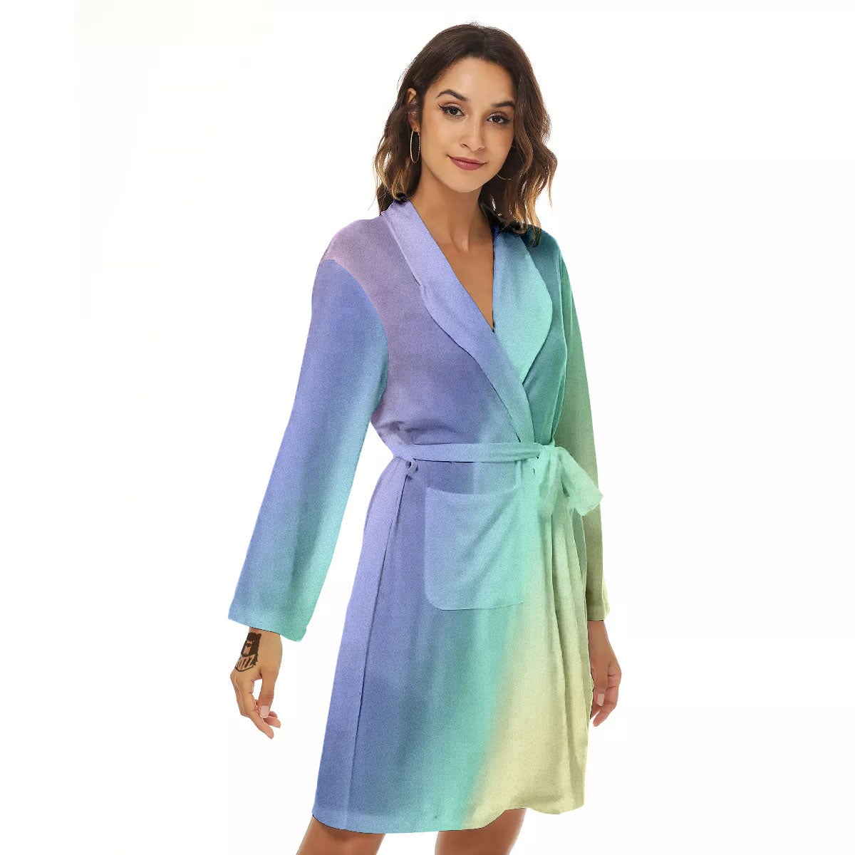 Rave Pastel Print Pattern Women's Robe-grizzshop