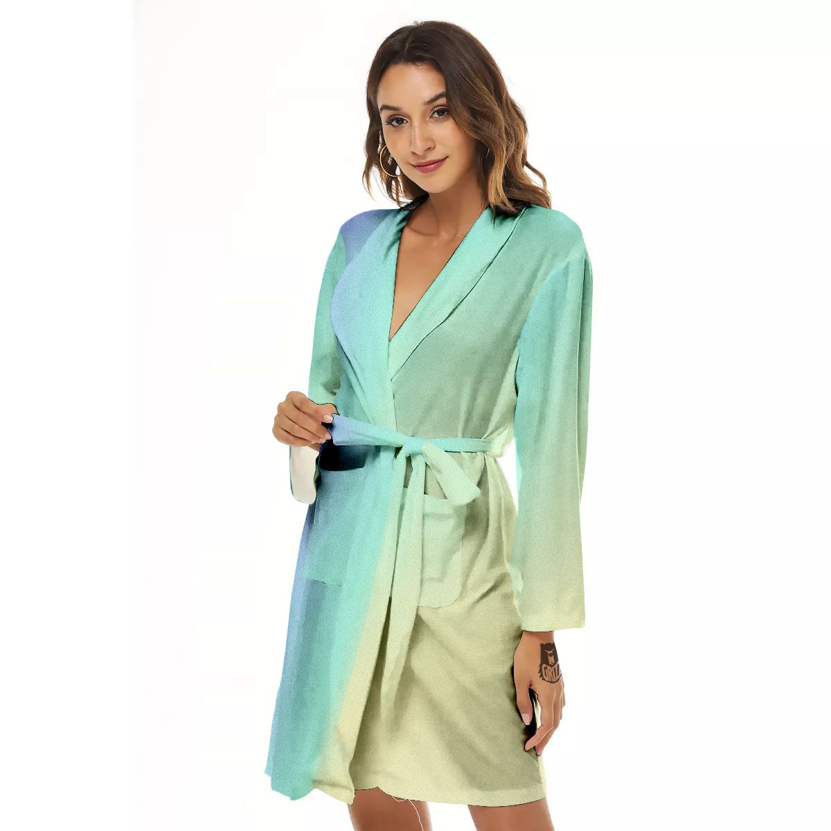 Rave Pastel Print Pattern Women's Robe-grizzshop