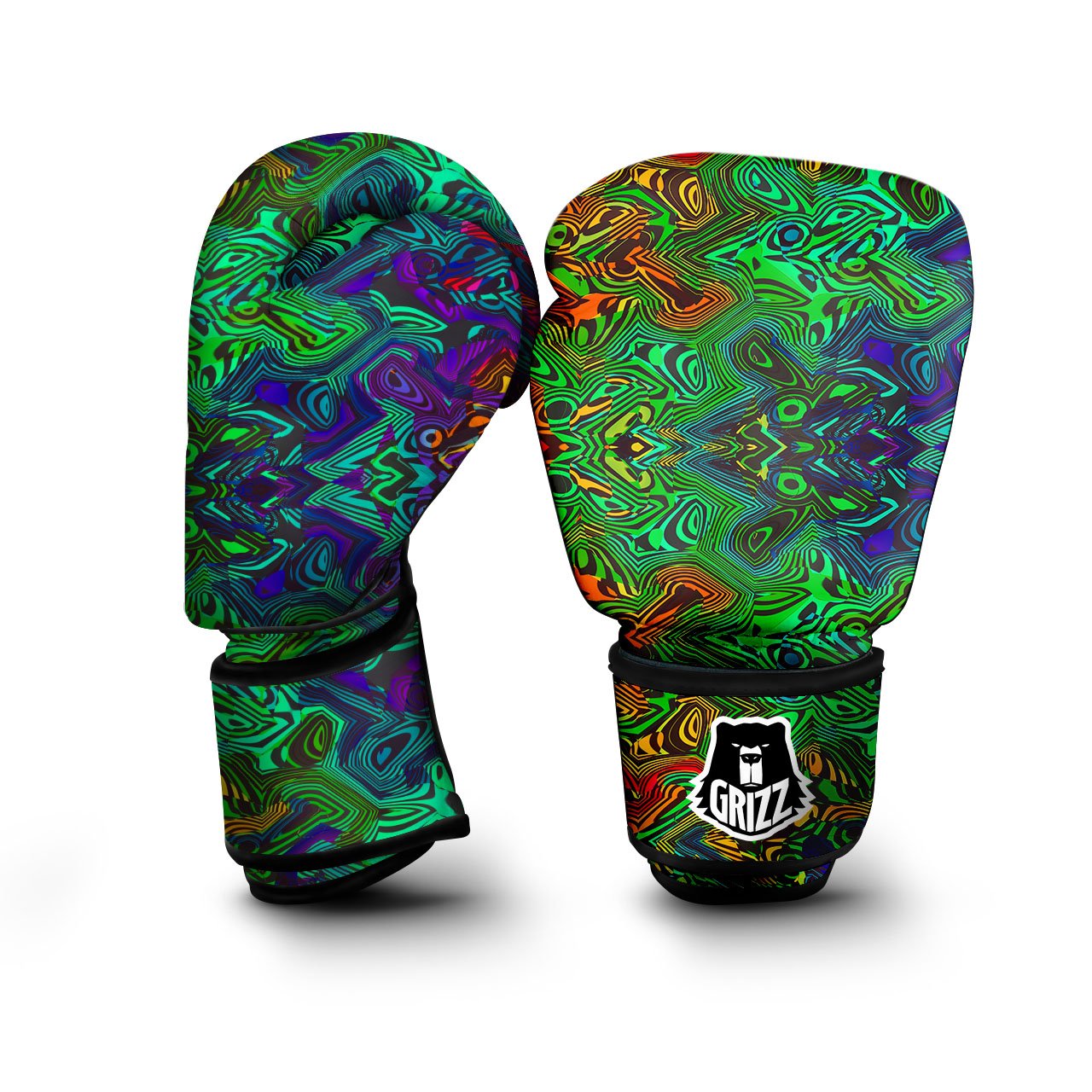 Rave Psychedelic Print Pattern Boxing Gloves-grizzshop