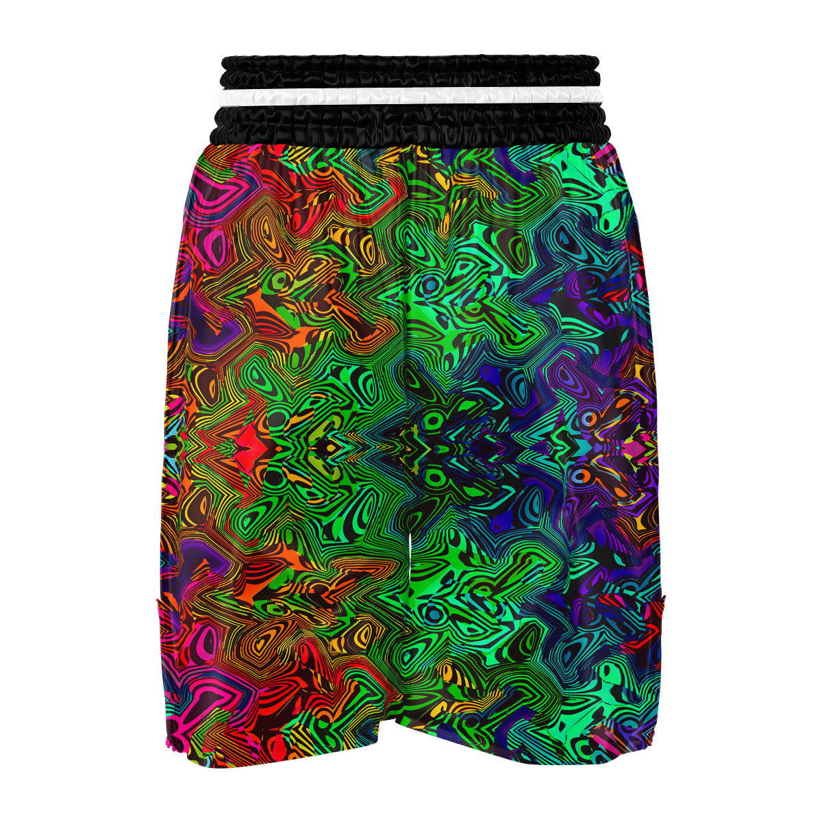 Rave Psychedelic Print Pattern Boxing Shorts-grizzshop