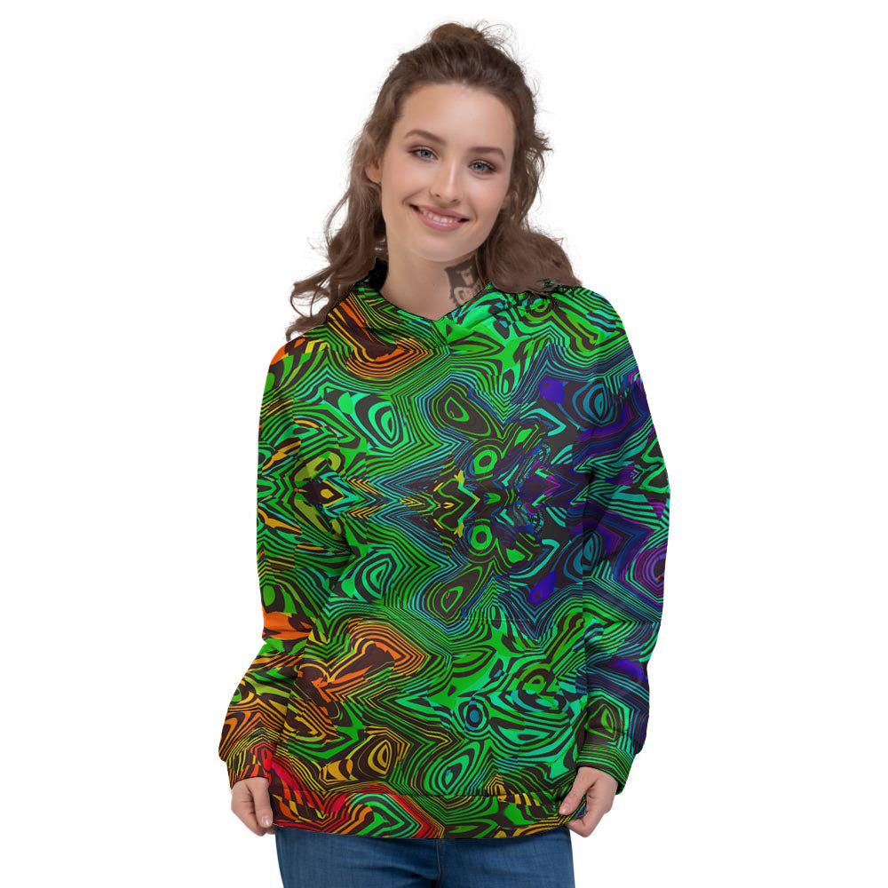 Rave Psychedelic Print Pattern Women's Hoodie-grizzshop