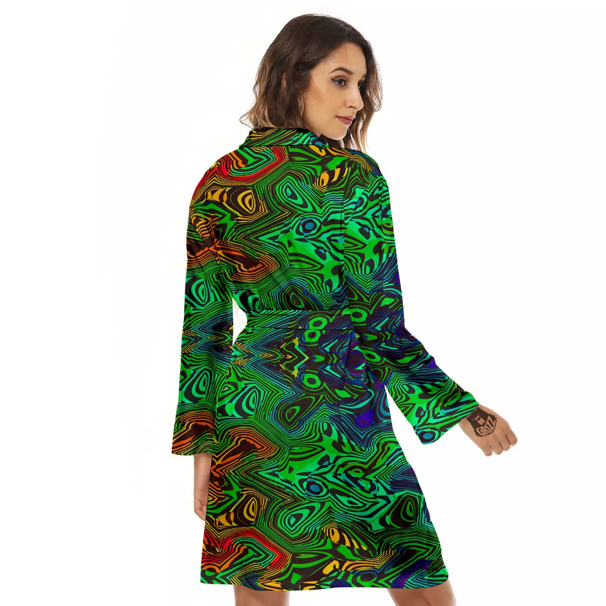 Rave Psychedelic Print Pattern Women's Robe-grizzshop