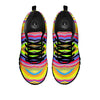 Rave Rainbow Print Pattern Black Sneaker-grizzshop