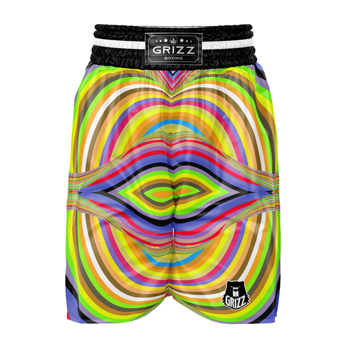 Rave Rainbow Print Pattern Boxing Shorts-grizzshop