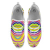 Rave Rainbow Print Pattern White Athletic Shoes-grizzshop