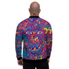 Rave Trippy Print Men's Bomber Jacket-grizzshop