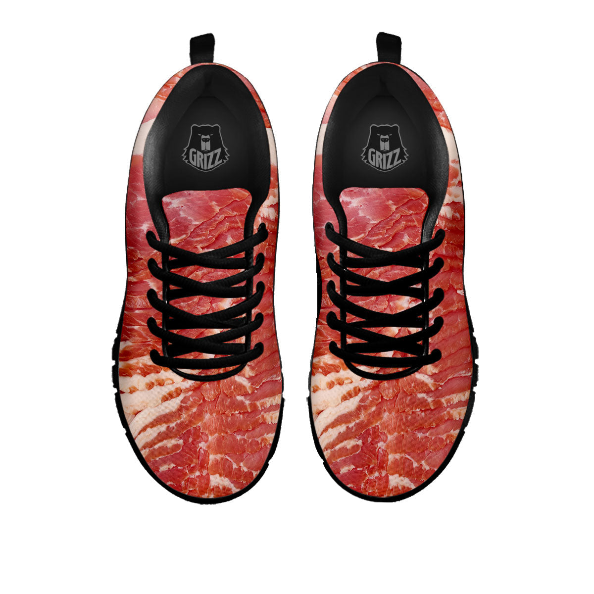 Raw Bacon Print Black Sneaker-grizzshop